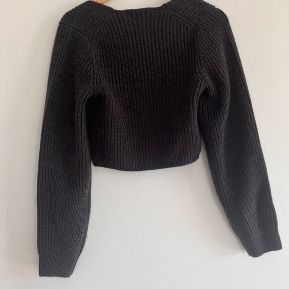 Grey - Black Cropped Zara Sweater in M - Picture 6 of 8